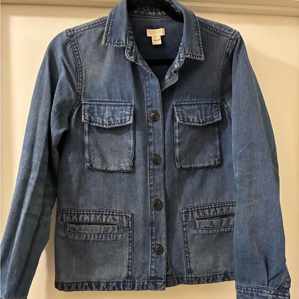 J. Crew Soft Denim Chore Coat Denim Jacket Women’s Size XS